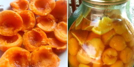 Компот из абрикосов и апельсинов