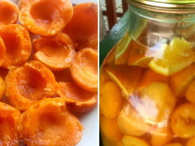 Рецепт компота из абрикосов и апельсинов