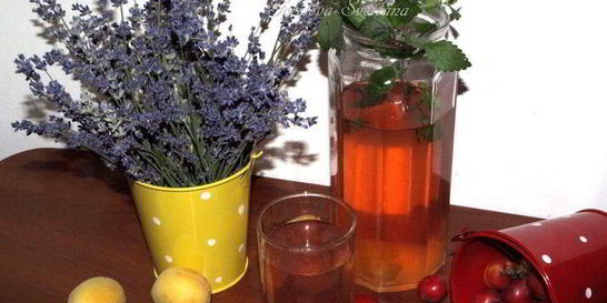 Компот из алычи с мелиссой