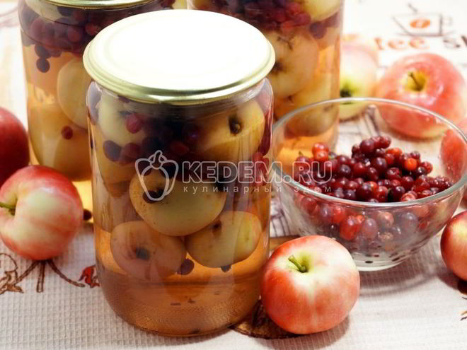 Рецепт компота из брусники с яблоками