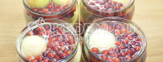 компот из брусники с яблоками. Шаг 5