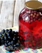 Компот из кизила и винограда на зиму