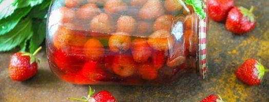 компот из клубники с мятой на зиму. Шаг 13