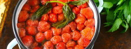 компот из клубники с мятой на зиму. Шаг 9