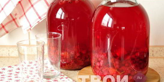 Компот из красной смородины с апельсином