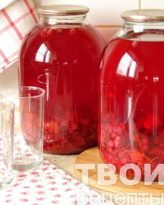 Компот из красной смородины с апельсином