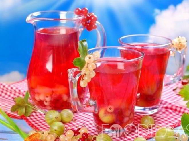 Рецепт компота из крыжовника и смородины
