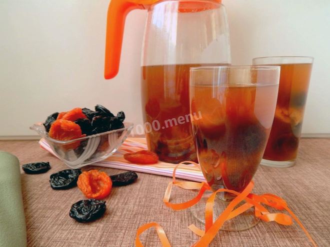 Рецепт компота из кураги и чернослива