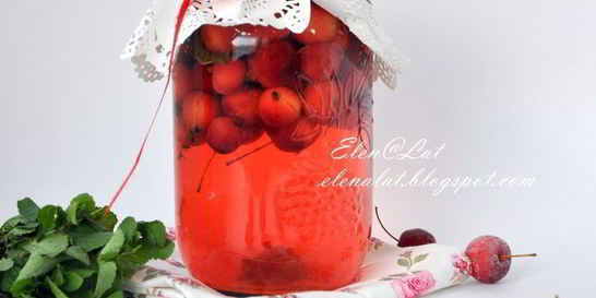 Компот из райских яблок с мятой