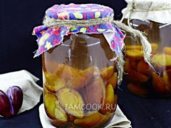 Рецепт компота из слив на зиму с корицей