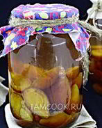 Компот из слив на зиму с корицей