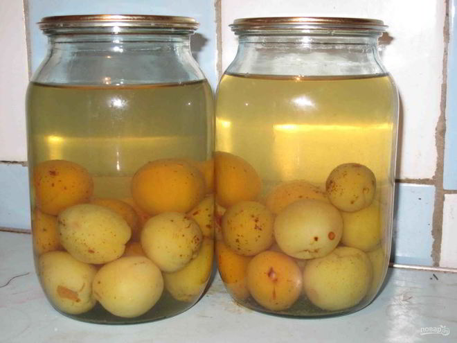 Рецепт компота из слив с косточками на зиму