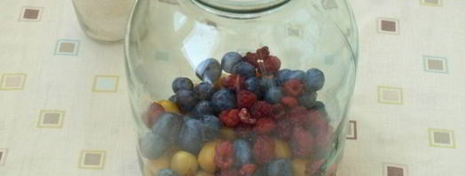 компот из терна, алычи и малины на зиму. Шаг 4