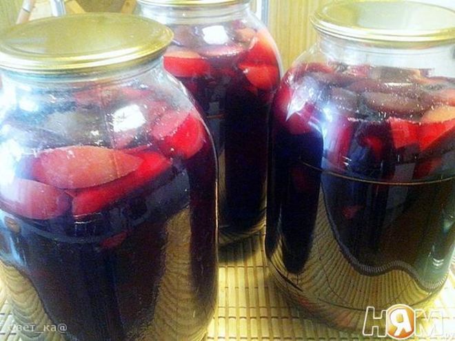 Рецепт компота из терна и яблок