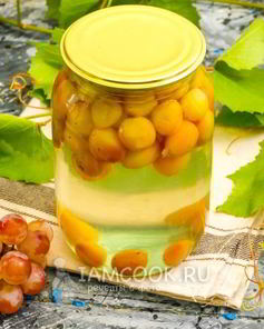 Компот из винограда с косточками на зиму