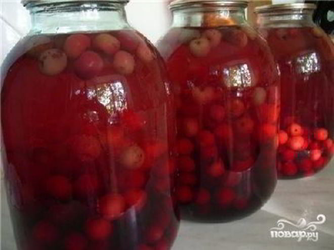 Рецепт компота из вишни с косточками на зиму