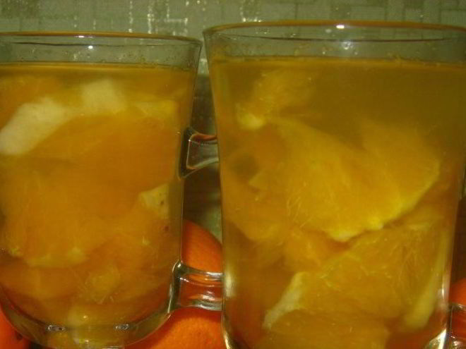 Рецепт компота из яблок и апельсинов