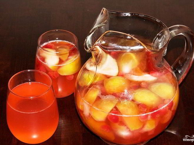 Рецепт компота из яблок и клюквы