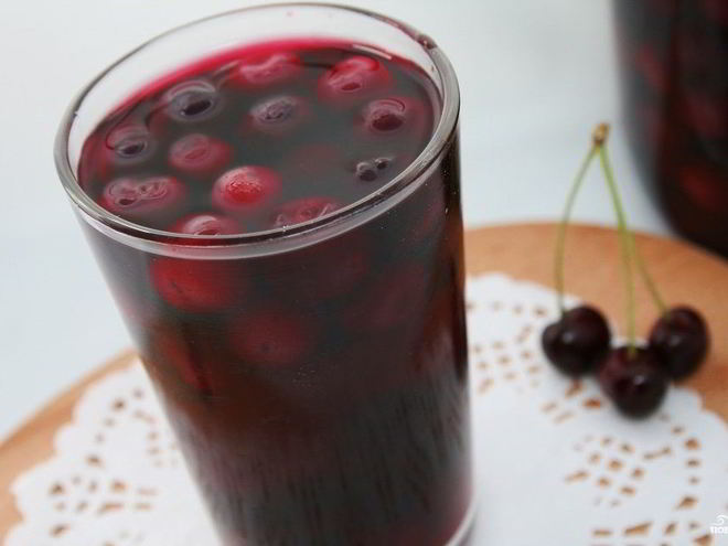 Рецепт летнего компота из вишни