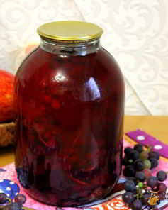 Виноградный компот на зиму