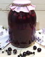 Вишневый компот с черной смородиной на зиму