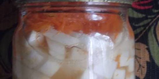 Консервированная редька с морковью на зиму