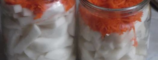 консервированная редька с морковью на зиму. Шаг 5