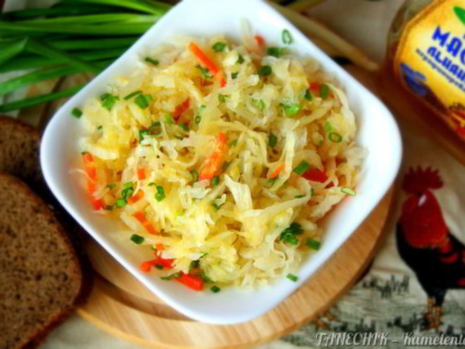 Рецепт квашеной капусты, сухой посол