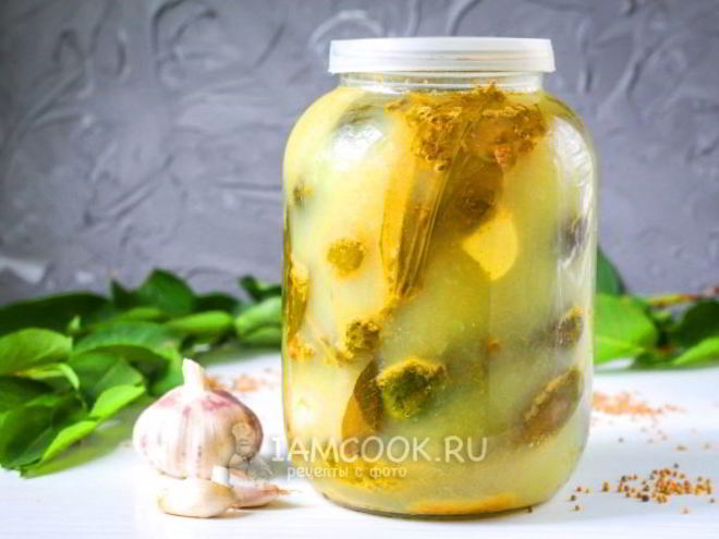 Рецепт квашеных огурцов с горчицей