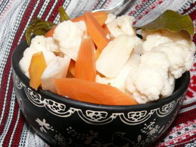 Рецепт быстро-маринованной цветная капуста