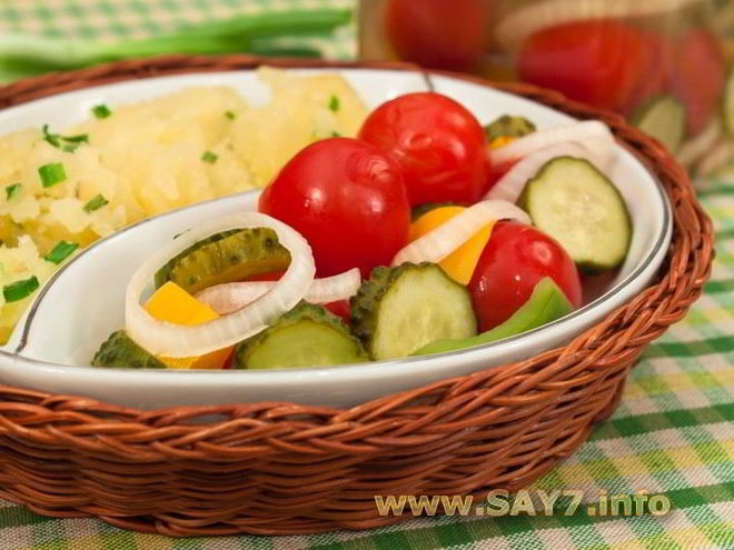 Рецепт черри, огурцы, болгарский перец маринованные по-быстрому