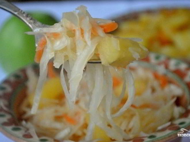 Рецепт капусты маринованной с яблоками