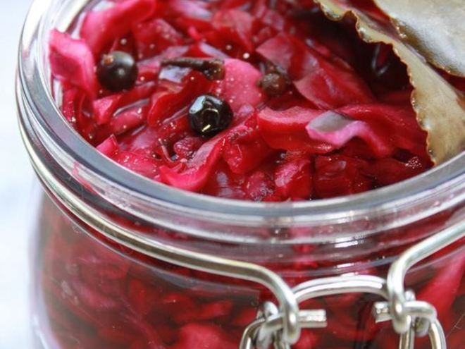 Рецепт красной капусты, маринованной в малиновом уксусе