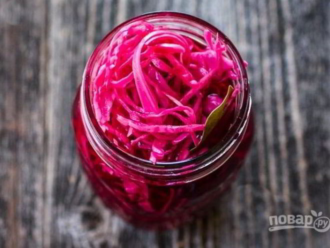 Рецепт краснокочанной капусты маринованной