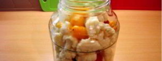 маринованная цветная капуста на зиму в банках. Шаг 3