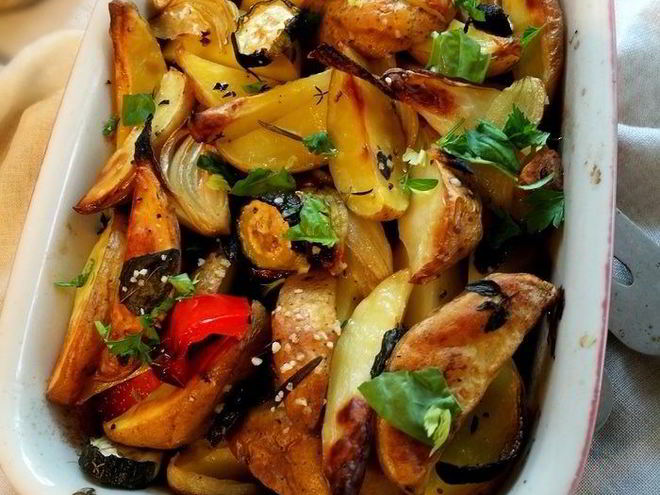 Рецепт маринованного картофеля с овощами