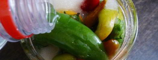 маринованный острый перец с чесноком. Шаг 4