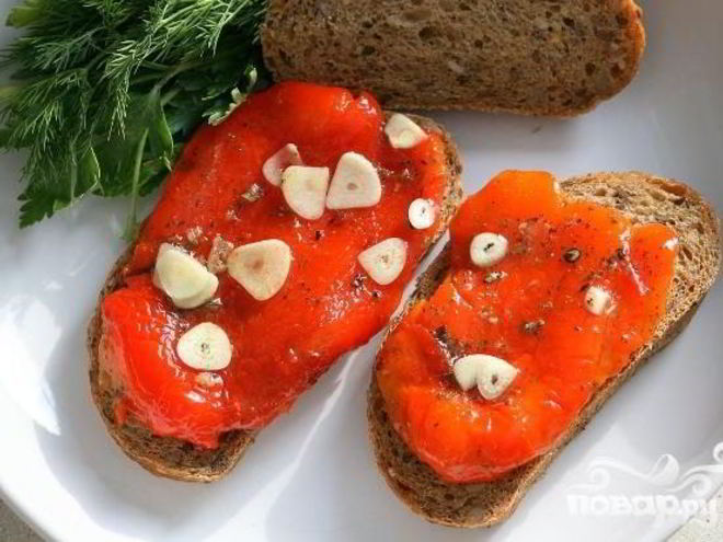 Рецепт маринованного печеного перца