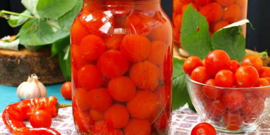 Маринованные черри с острым перцем
