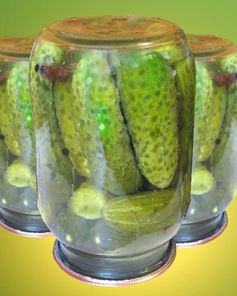 Маринованные огурцы с лимонной кислотой в литровых банках