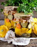 Маринованные патиссоны с огурцами на зиму