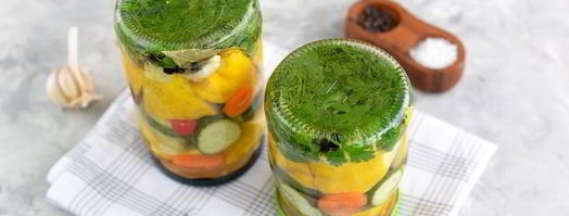 маринованные патиссоны с огурцами на зиму. Шаг 7