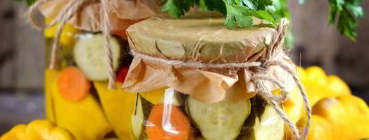 маринованные патиссоны с огурцами на зиму. Шаг 8