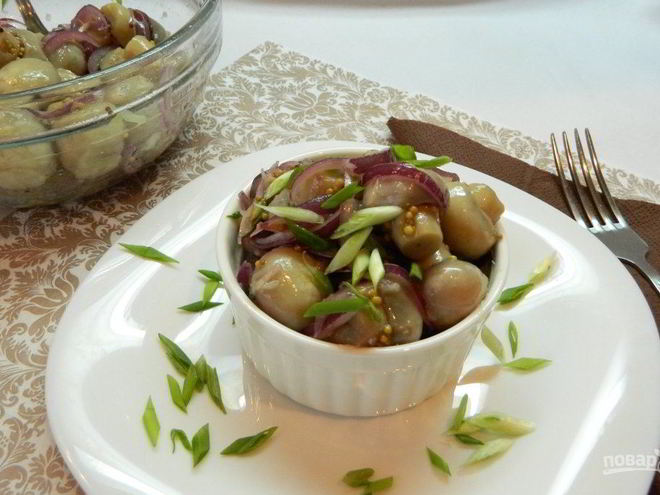 Рецепт маринованных шампиньонов с маслом и уксусом