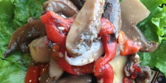 Маринованные шампиньоны со сладким перцем