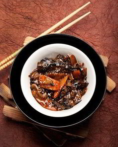 Маринованные шиитаке с имбирем