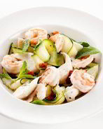 Маринованные цукини с креветками и моцареллой Unagrande