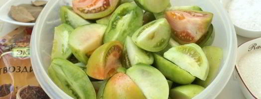 маринованные зеленые помидоры на зиму. Шаг 3