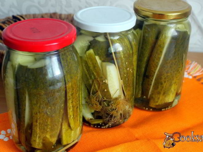 Рецепт закусочных маринованных огурцов