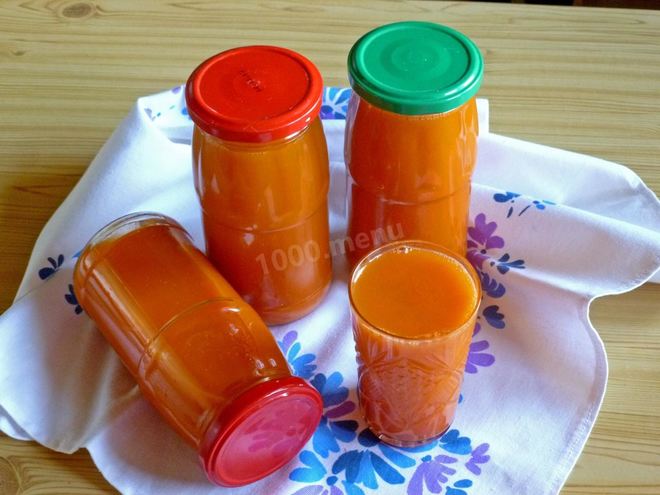 Рецепт морковного сока на зиму